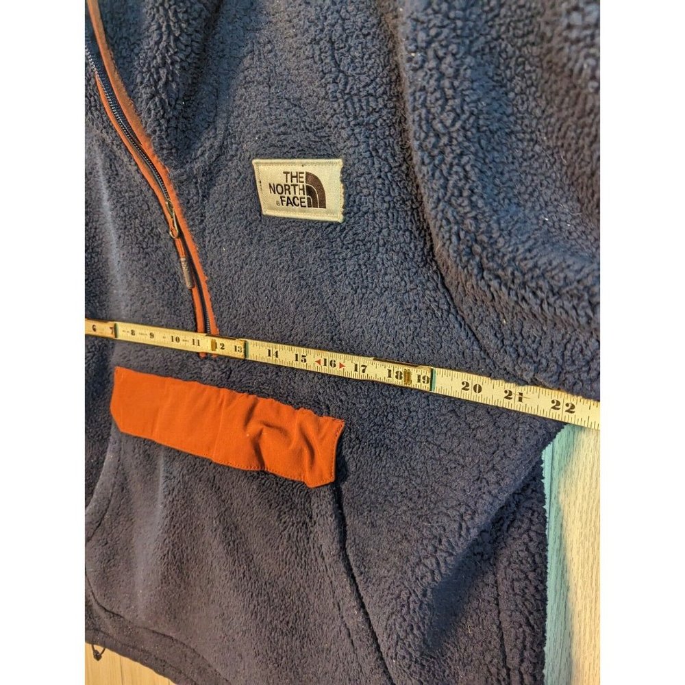 The North Face Campshire Pullover Navy Green Center Pocket Sherpa Men’s Medium - Picture 6 of 6